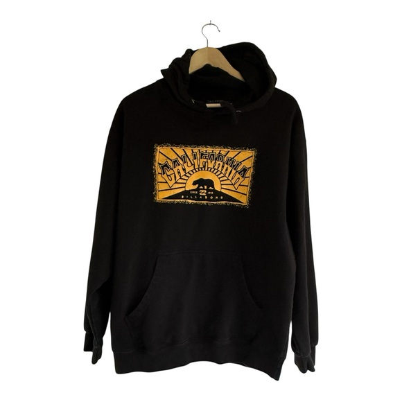 Billabong Other - Billabong Black Hoodie with Yellow California Graphic